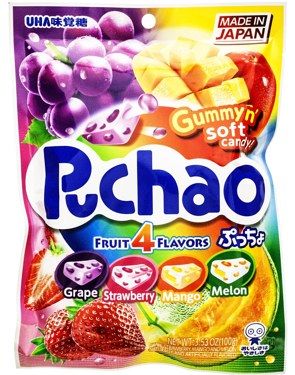 Mikakuto Puchao soft candy outer layer with fruit flavor burst for snacking