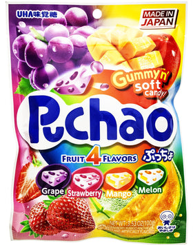 Mikakuto Puchao soft candy outer layer with fruit flavor burst for snacking