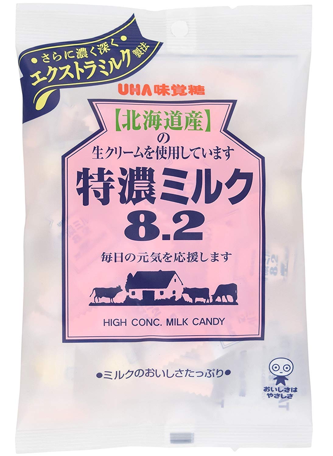 Mikakuto Tokuno Milk 8.2 Candy individually wrapped, travel-friendly and convenient.