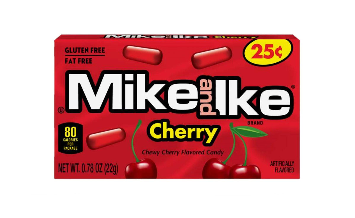 Mike and Ike Cherry box delivers bold sweetness in a chew