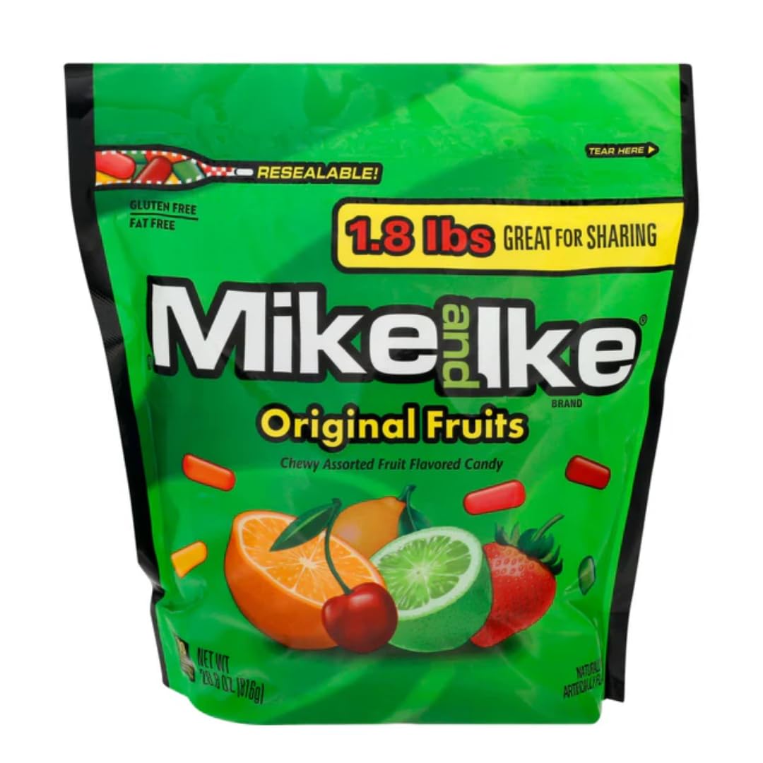 Road-trip ready Mike & Ike Original Fruits in reusable pouch