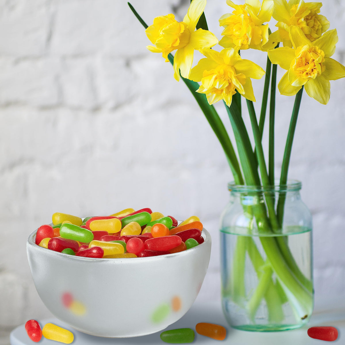 Mike and Ike Original Fruits 12-pack display, USA-made with globally sourced ingredients.