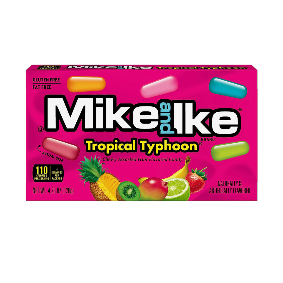 MIKE AND IKE Tropical Typhoon theater box ready for movie night snacking.