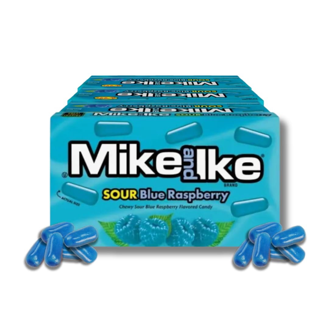 Mike & Ike Sour Blue Raspberry box for movie night snacking