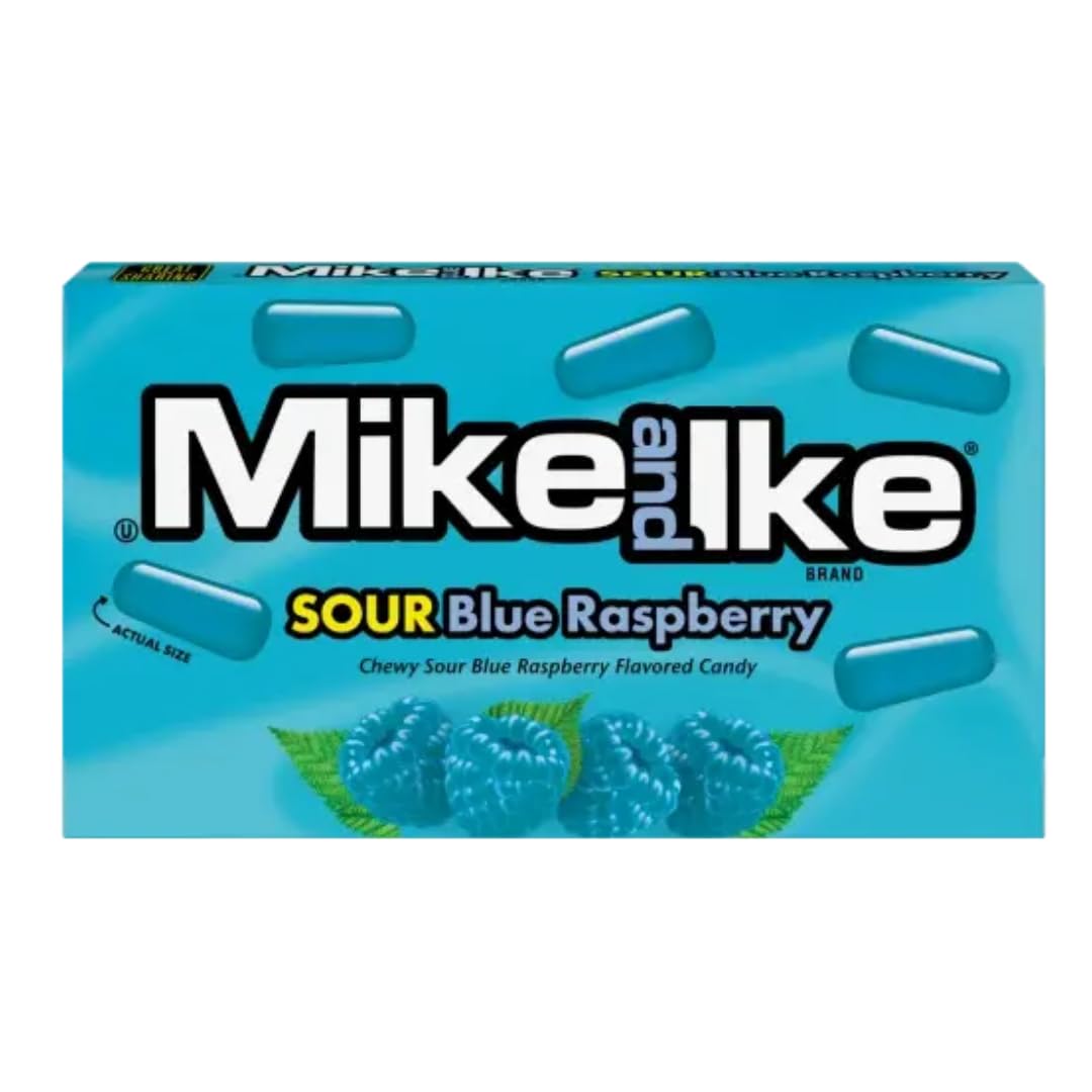 Mike & Ike Sour Blue Raspberry perfect for movie nights and road trips