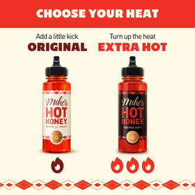 Mike's Hot Honey cheese board drizzle enhances savory and sweet balance.