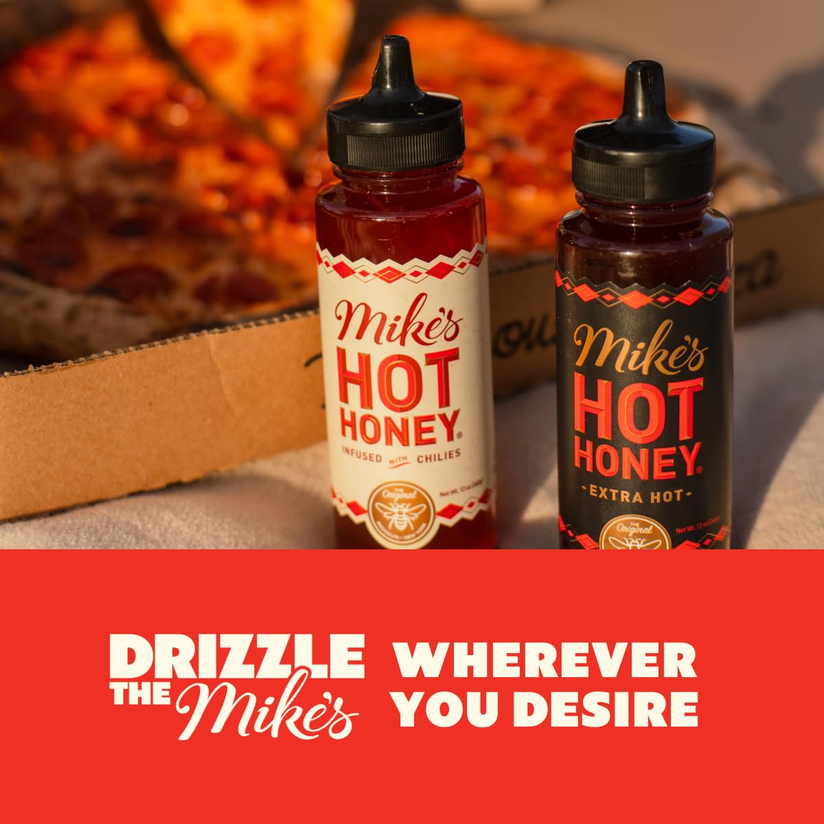 Mike's Hot Honey in a kitchen setup ready for tasting and pairing.