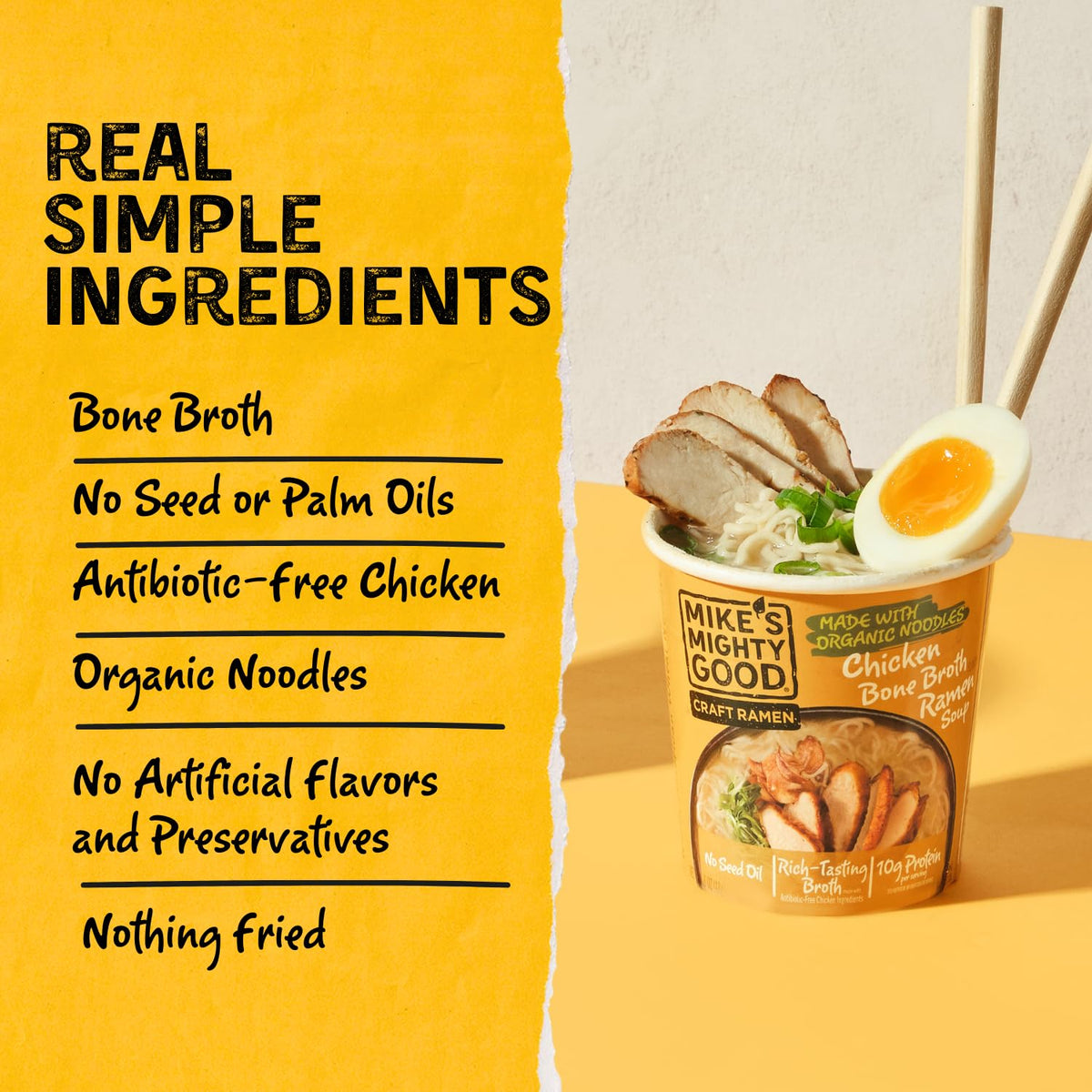 Mike's Mighty Good 10g protein per cup boosts fullness during busy days.