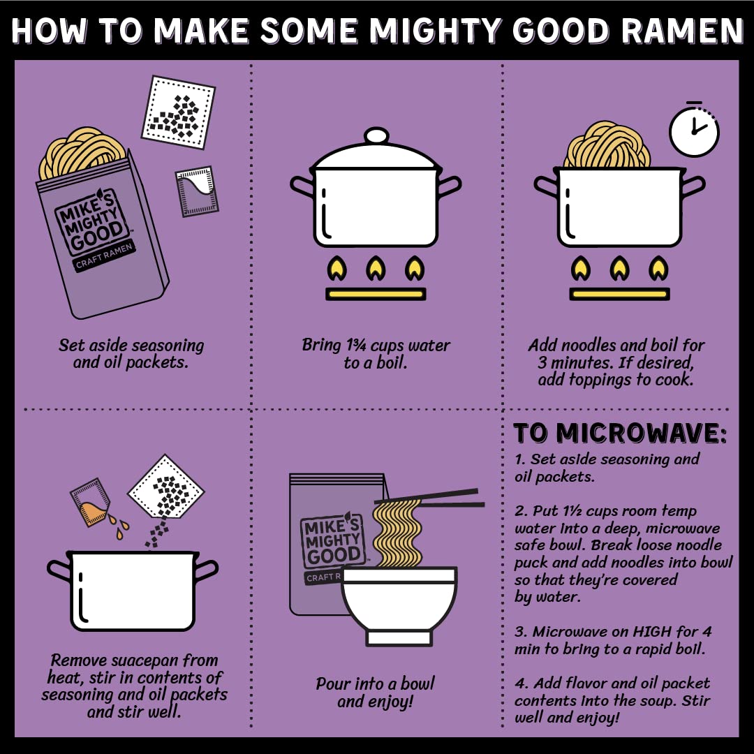 Mike's Mighty Good Craft Ramen toppings brighten every bowl with color and texture