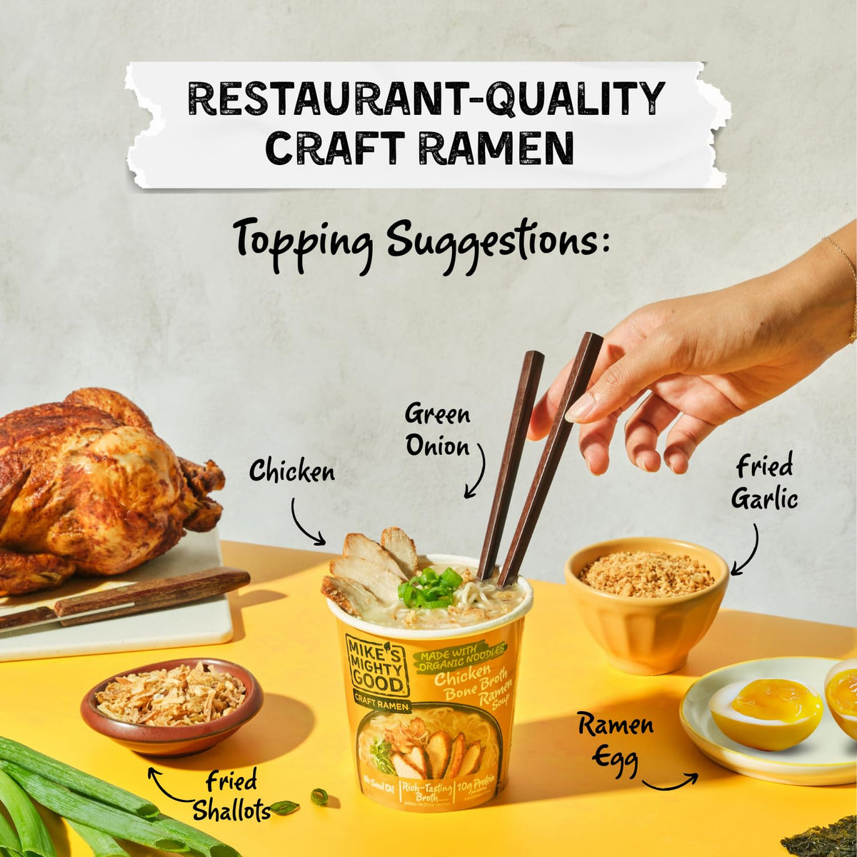 Mike's Mighty Good seed and palm oil-free recipe keeps ramen lighter and balanced.