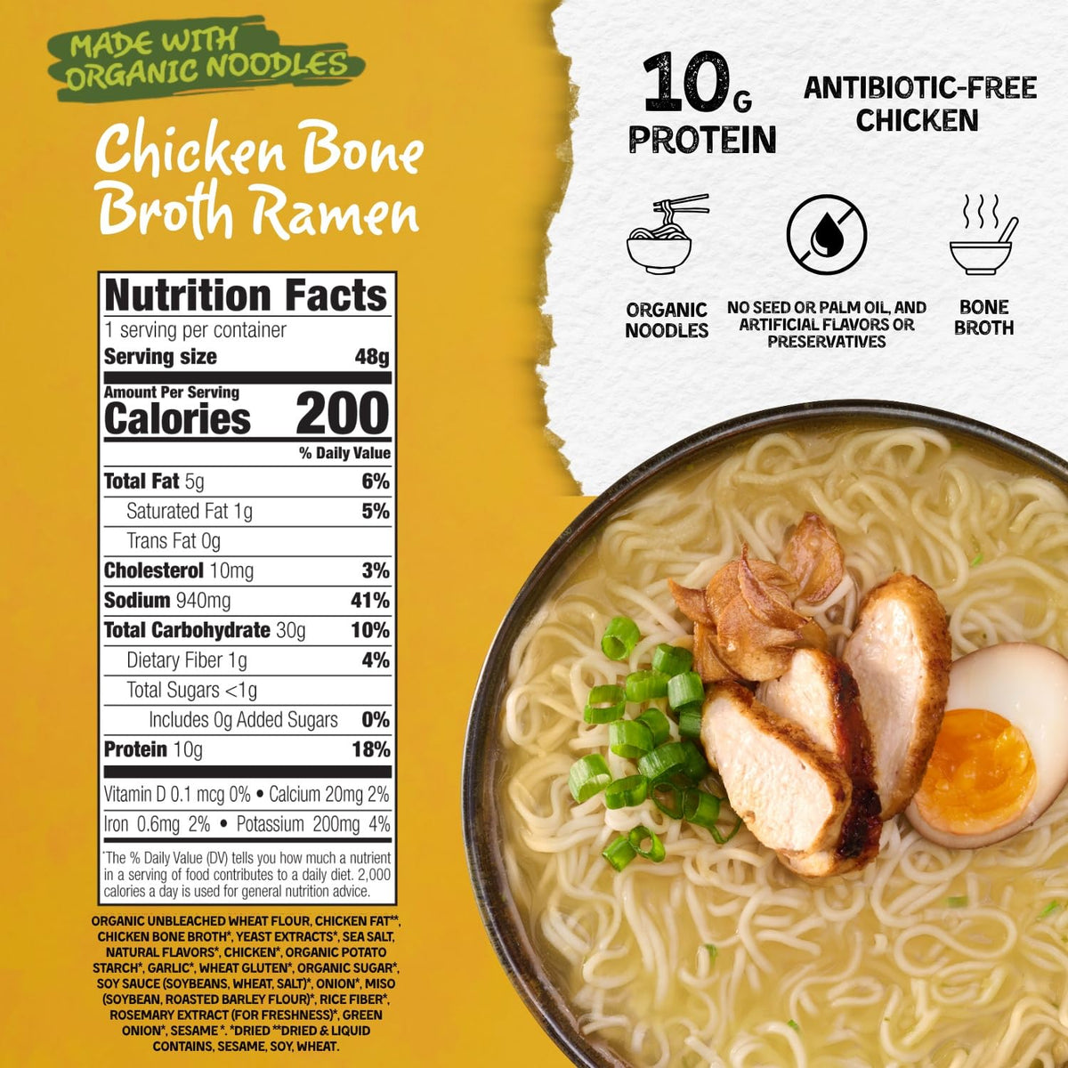 Mike's Mighty Good organic steamed noodles provide a clean, satisfying bite for ramen.
