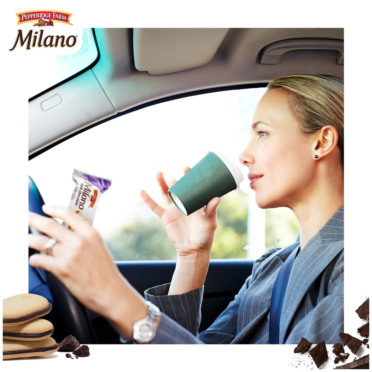 Milano two cookies per pack on-the-go snacking option