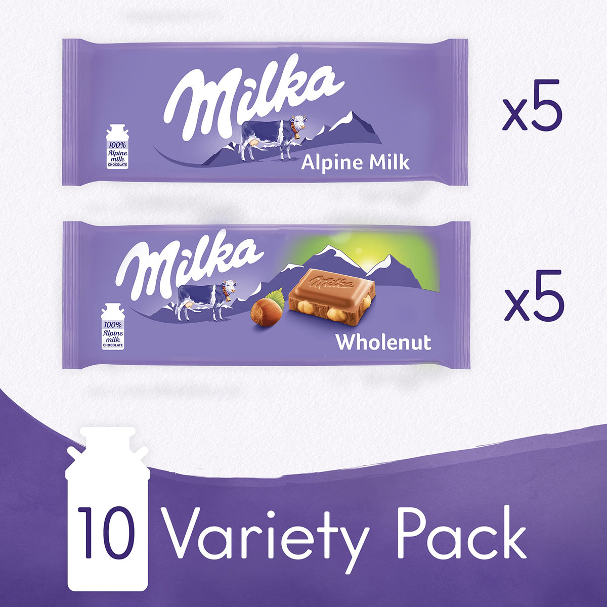 Milka Alpine Milk chocolate piece closeup highlighting smooth melt