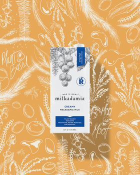 Milkadamia Macadamia Milk pack-shot displays shelf-stable dairy-free option