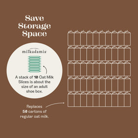Milkadamia Oat Milk Slices gluten-free, plant-based convenience.