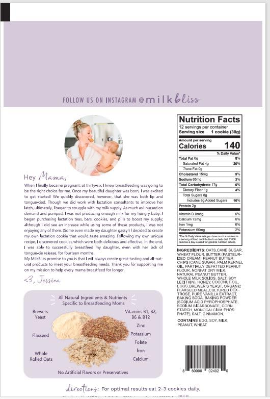 MilkBliss oats and flaxseed visible in a close-up, nourishing option for breastfeeding.