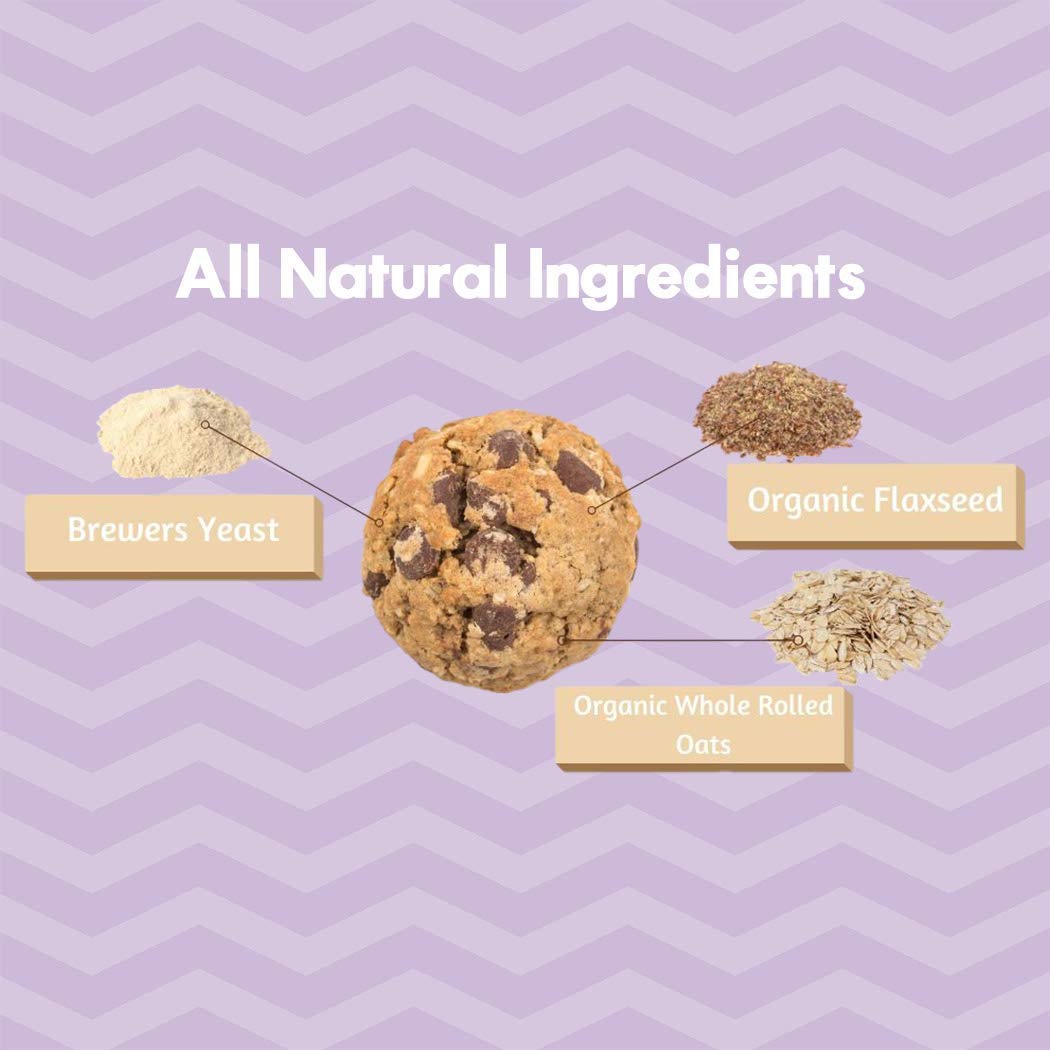 MilkBliss ingredients: oats, flaxseed, brewers yeast for a nourishing snack.