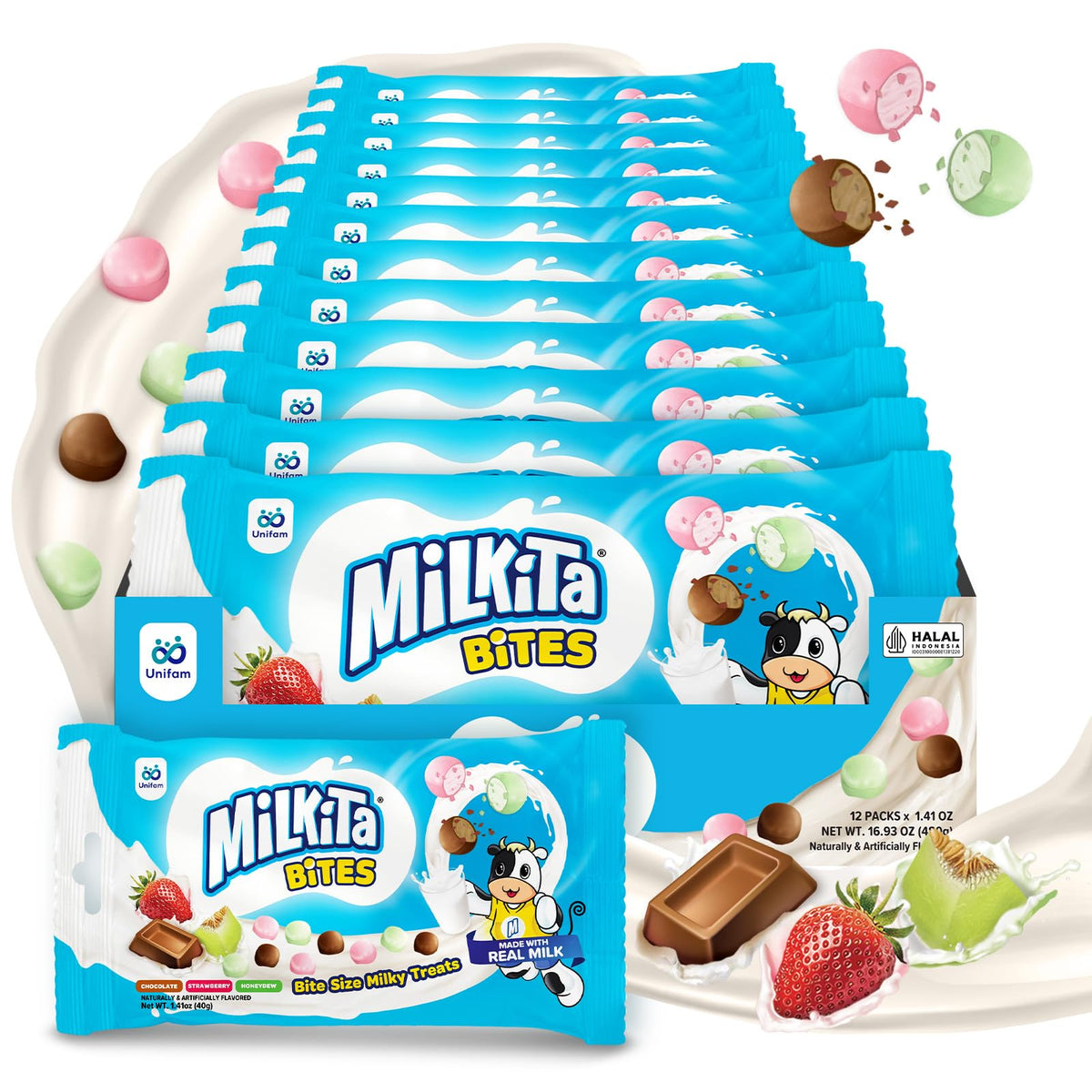 Milkita Bites chocolate pack, creamy real-milk snacking on the go