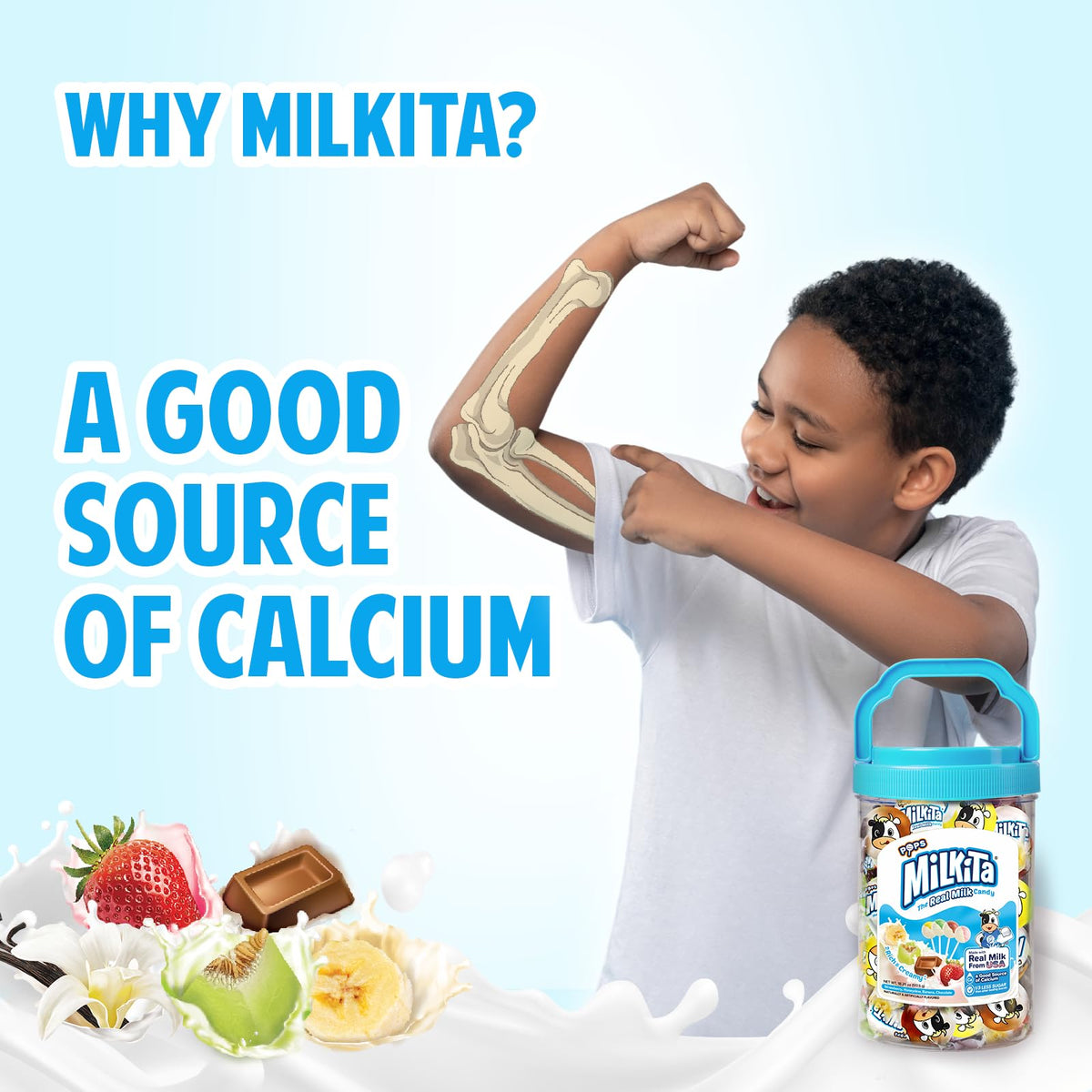 Milkita creamy milkshake texture lollipops offer creamy melt-in-mouth satisfaction.