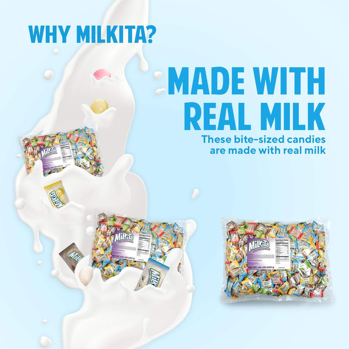 Milkita individually wrapped candies ready for sharing at events