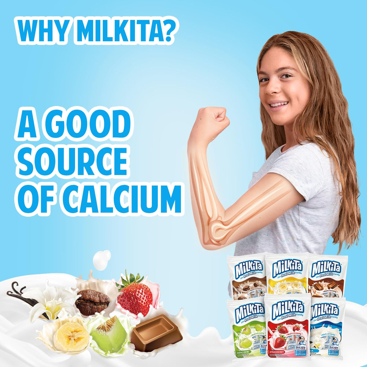 Milkita portable snack on the go ideal for purse, desk, or travel.