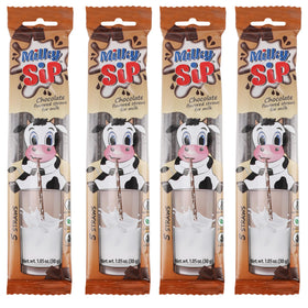 Milky Sip chocolate flavored straw pack ready for easy flavored milk.