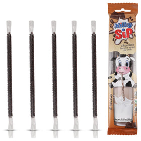 Milky Sip straw pours into milk creating a creamy chocolate twist.