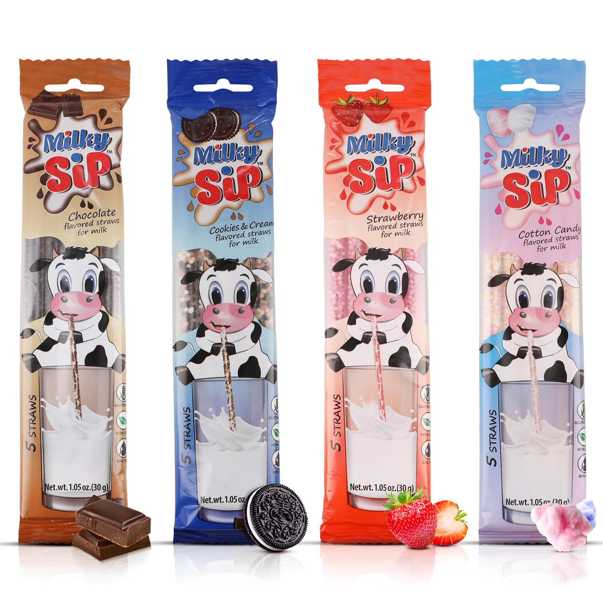 Milky Sip chocolate straw for milk adds creamy flavor