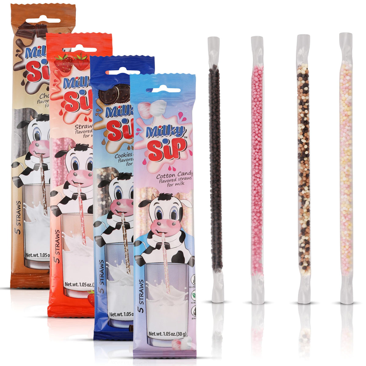 Milky Sip strawberry straw adds fruity sweetness to milk