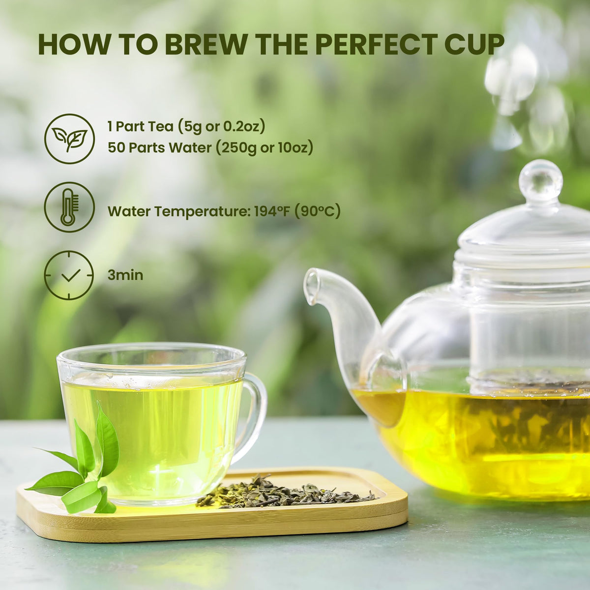 MILLETER Maofeng cold brew glass for refreshing iced tea.