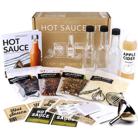 Millhouse Deluxe Hot Sauce Kit: three bottles for easy bottling and sharing.