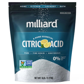 Milliard Citric Acid 5-Pound bag front, a versatile kitchen staple for flavoring and preservation.