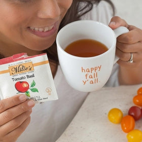 Millie's Sipping Broth cup and mug during a calm sipping ritual
