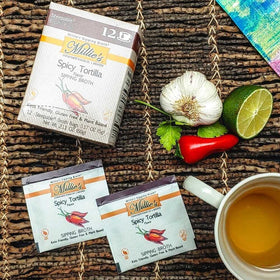 Millie's Sipping Broth green tea and herbs highlighting aromatic notes