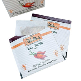 Millie's Sipping Broth infusion bag ready for quick warm drink