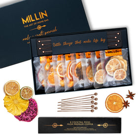 Millin Gourmet Garnish Gift Set fruit slices for vibrant home cocktails and presentation