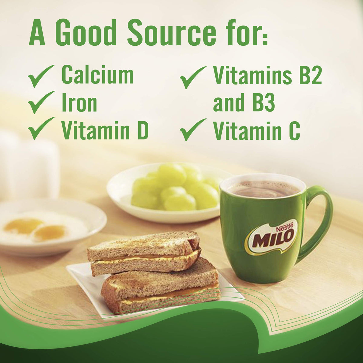 MILO hot or cold serving in glass for versatile consumption