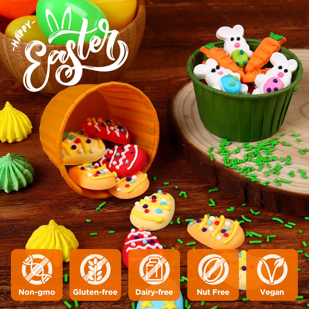 Milovin edible Easter decor set safe and tasteless for baking