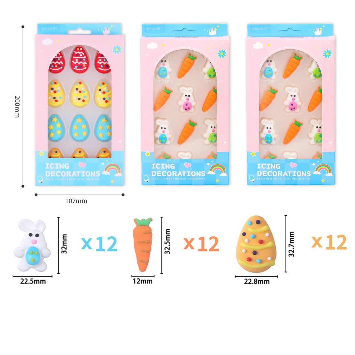 Milovin pastry toppers set for quick, mess-free decorating