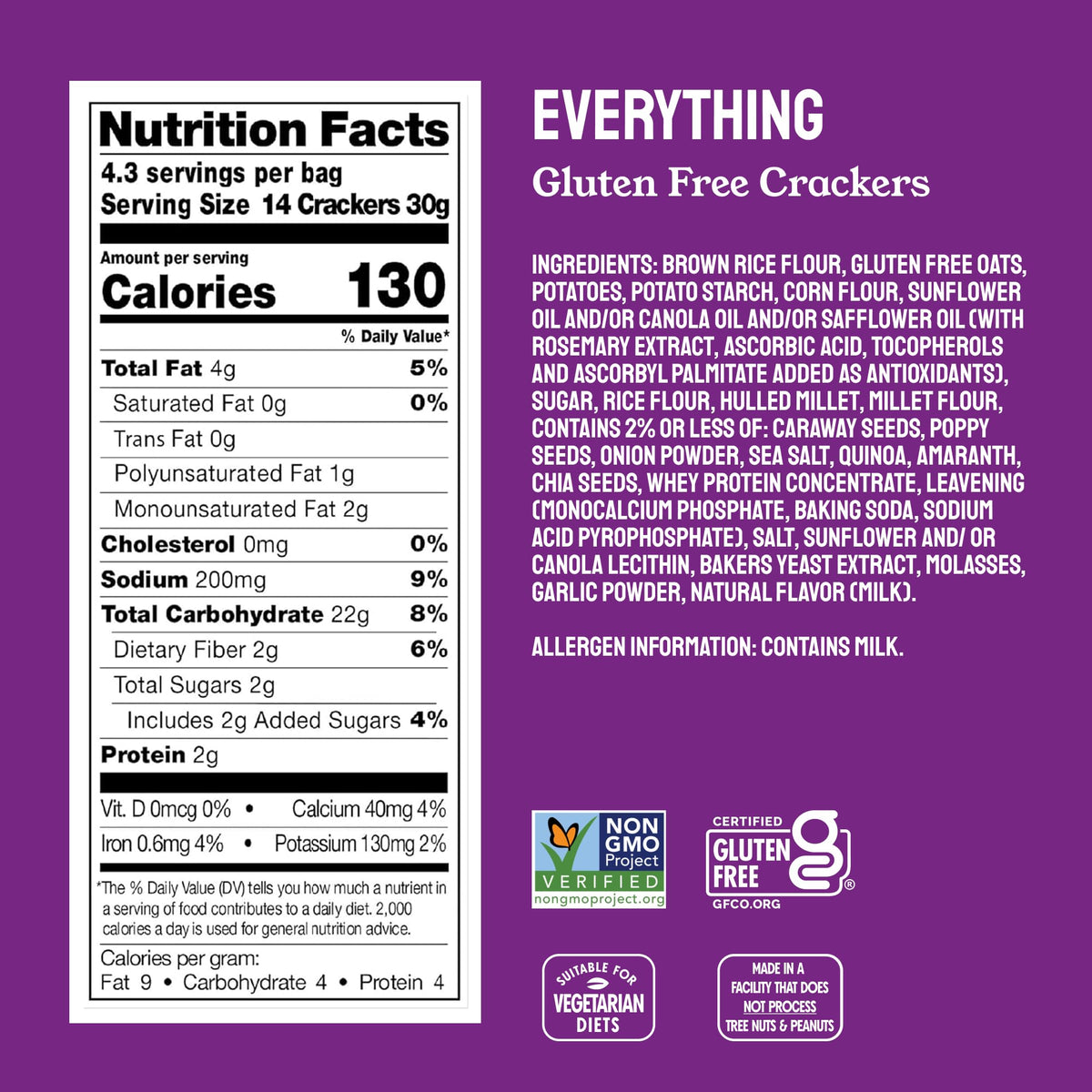 Milton’s Craft Bakers Crackers Gluten-Free 3-pack, convenient for family snack time.