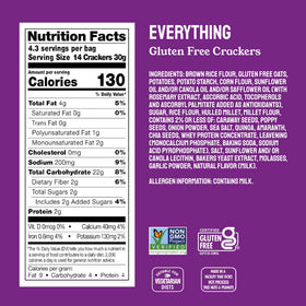 Milton’s Craft Bakers Crackers Gluten-Free 3-pack, convenient for family snack time.