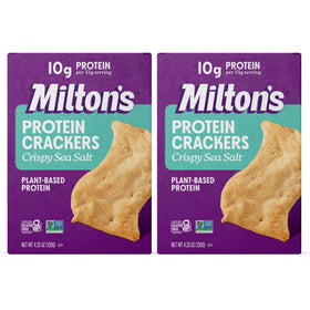 Milton's Protein Crackers sea salt crisp delivers crunch and protein in one bite.