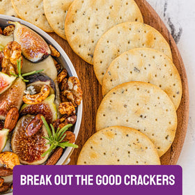 Milton's Gourmet Crackers entertaining platter with variety elevates any party snack.