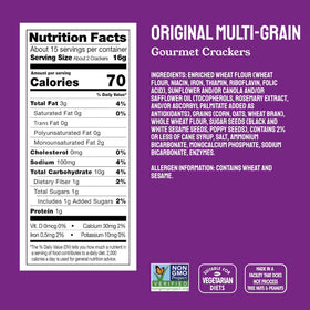 Milton's Gourmet Crackers everything variety with seeds, perfect for snack platters.