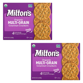 Milton's Organic Multi-Grain Crackers pack shot for entertaining.