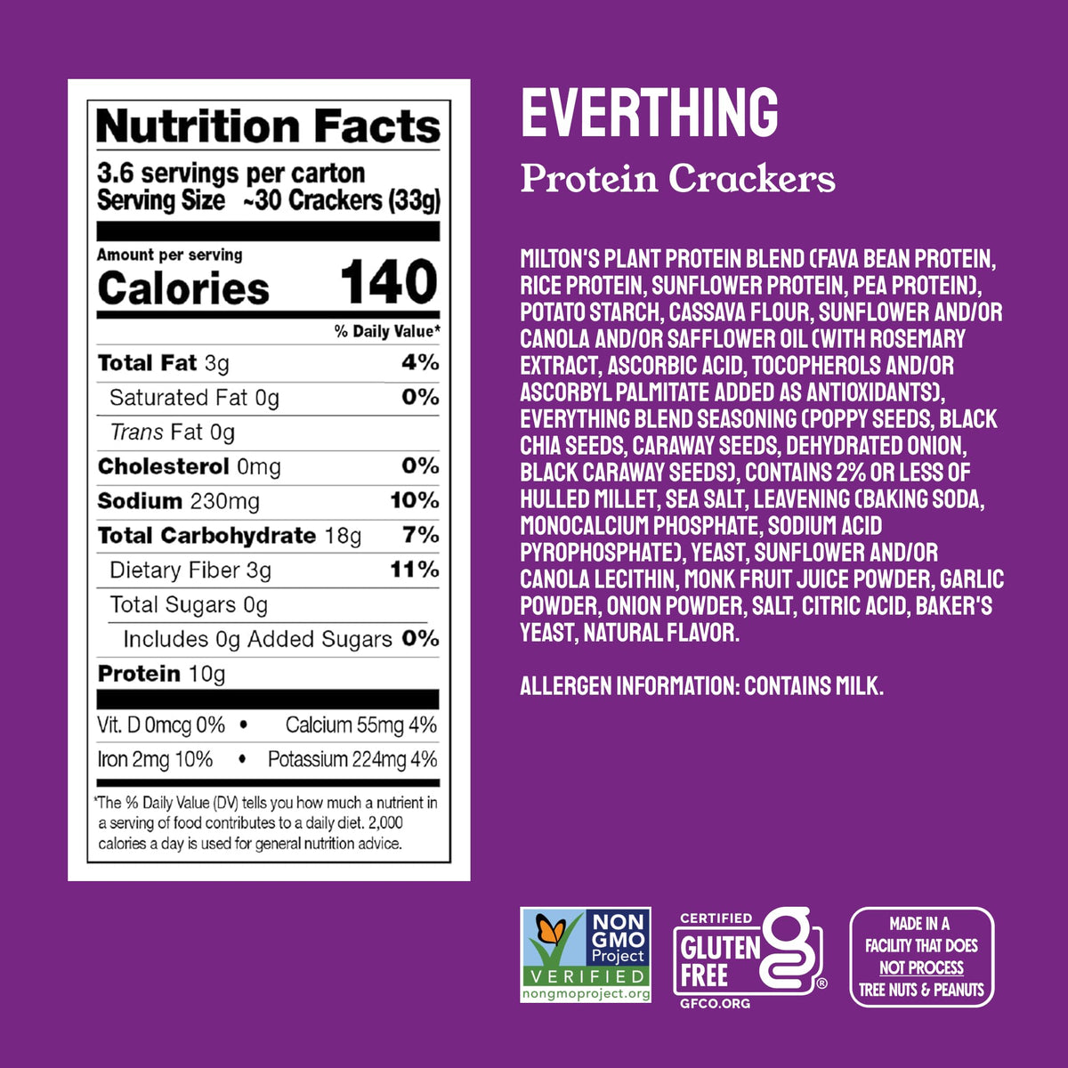 Milton's Protein Crackers Everything close-up crunch highlighting crunchy texture