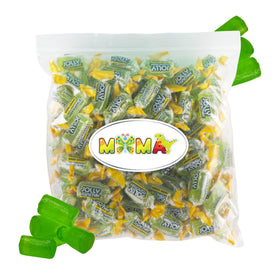 MIMA MIMA close-up of glossy green apple candies for stocking stuffers.