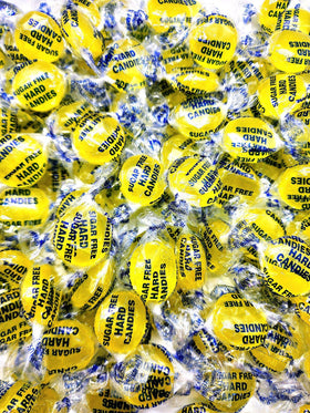 MIMA MIMA sugar-free lemon drops front-pack display for gifting and on-the-go snacking.