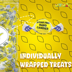 MIMA MIMA sugar-free lemon drops individually wrapped candies for easy sharing and freshness.