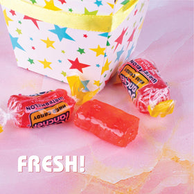 Mima Mima watermelon hard candy individually wrapped for sharing.